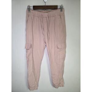 Gap Cargo Style Crop Linen Peach Easy Pant Size XS